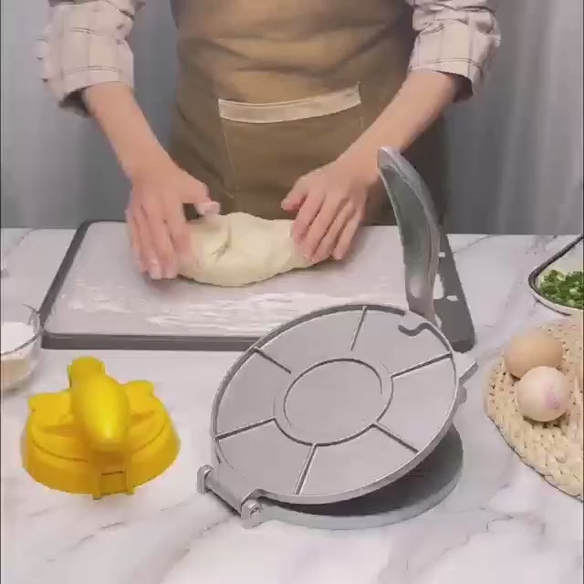 6.5" Heavy Duty Aluminum Tortilla Maker Press - Silver