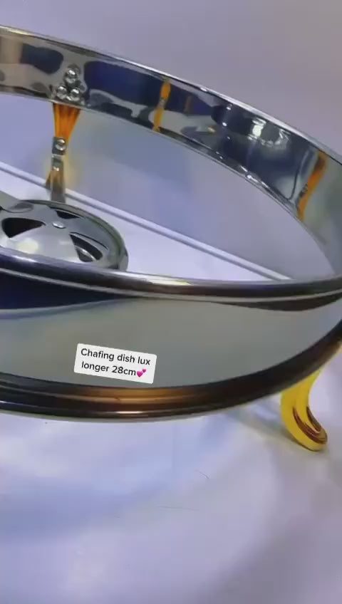 28cm Stainless Steel Golden Furnace Chafing Dish Food Warmer